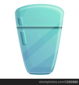 Blue fridge icon. Cartoon of blue fridge vector icon for web design isolated on white background. Blue fridge icon, cartoon style