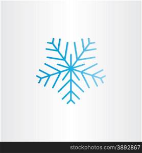 blue frozen snowflake icon design