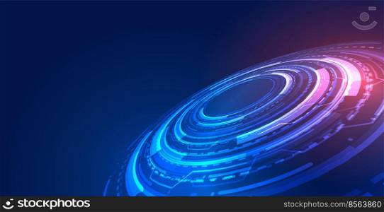 blue futuristic technology concept background with digital diagram