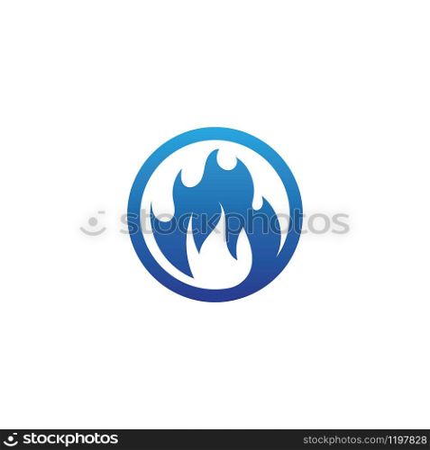 Blue gas Logo Template vector icon Oil, gas and energy logo concept