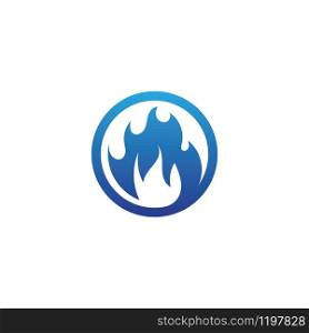 Blue gas Logo Template vector icon Oil, gas and energy logo concept