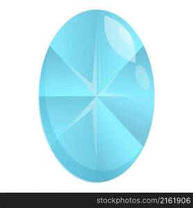 Blue gemstone icon cartoon vector. Casino game. Machine interface. Blue gemstone icon cartoon vector. Casino game