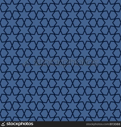 Blue geometric pattern with linear elements. Vector illustration. Blue geometric pattern with linear elements
