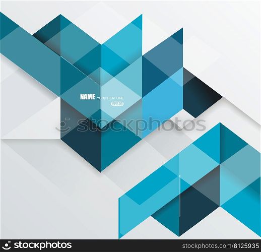 Blue geometrical abstract lines structure. Vector illustration