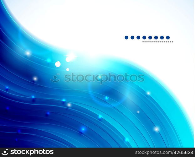 Blue glittering wave background