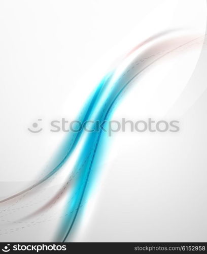 Blue glossy silk wave design template. Blue glossy silk wave design template. Vector modern coporate identity pattern