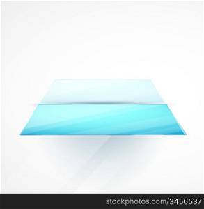 Blue glossy vector shelf