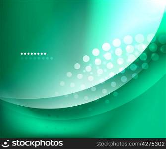 Blue-green smooth wave template