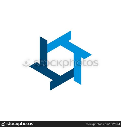 Blue Hexagon Ornamental Logo Template Illustration Design. Vector EPS 10.