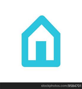 Blue home, House symbol sign icon, real estate design element