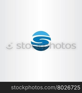 blue icon logo letter s circle vector