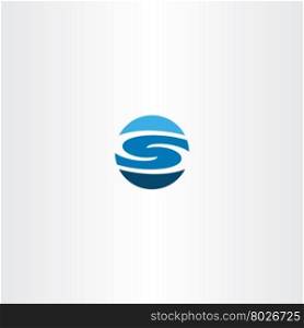 blue icon logo letter s circle vector