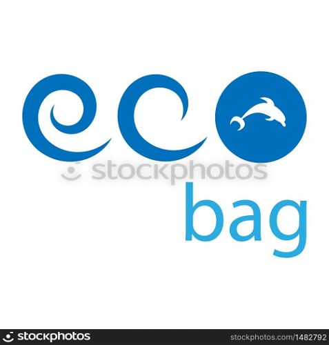 blue inscription for a eco bag