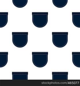 Blue jeans pocket pattern seamless flat style for web vector illustration. Blue jeans pocket pattern flat