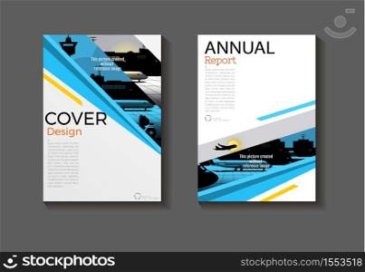 blue layout abstract background modern cover design modern book cover Brochure cover template,annual report, magazine and flyer Vector a4