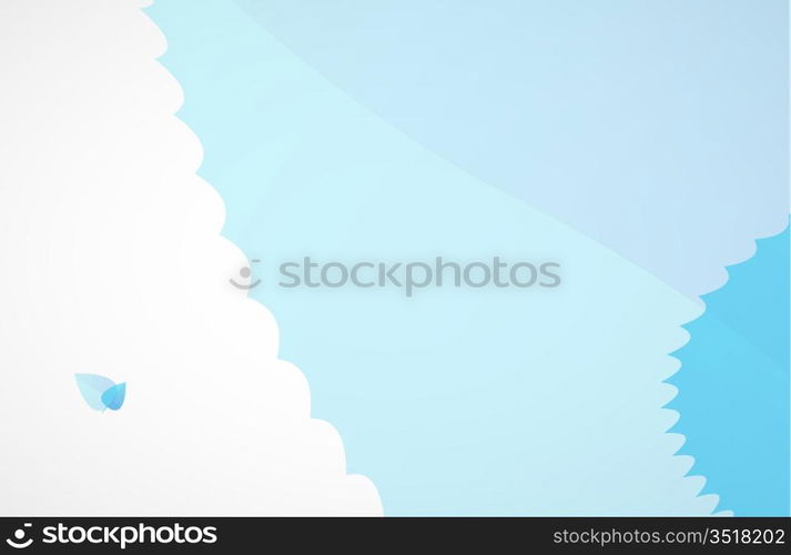 Blue leaf design elements