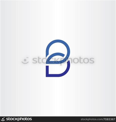 blue letter b logo logotype vector icon