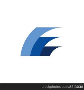 blue letter e geometric logo icon 