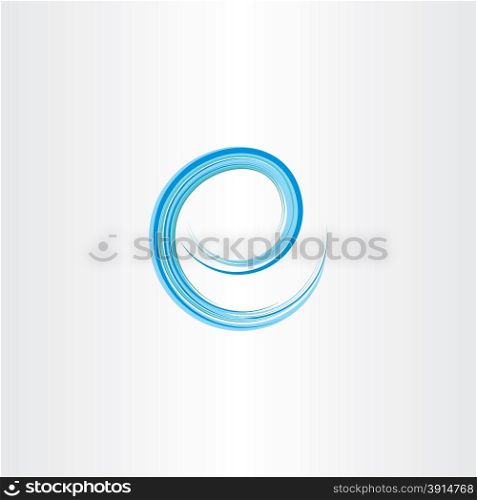 blue letter e water wave icon logo wavy