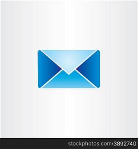 blue letter envelope mail symbol design