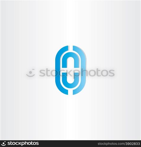 blue letter o vector logo design