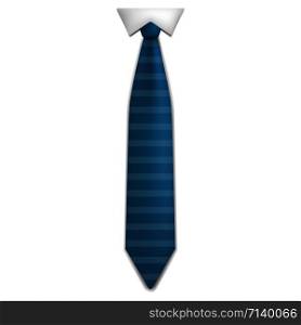 Blue line tie icon. Realistic illustration of blue line tie vector icon for web design isolated on white background. Blue line tie icon, realistic style