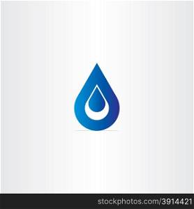 blue logo drop of water icon design