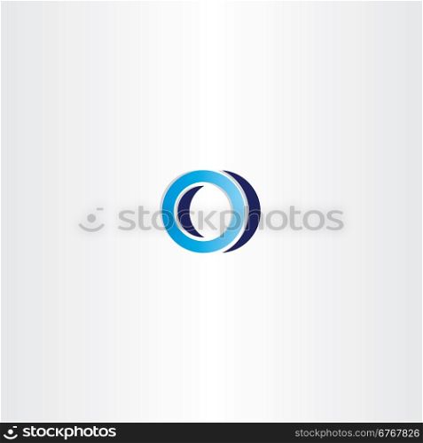 blue logotype sign letter o logo emblem