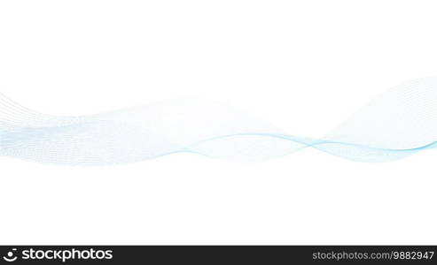 Blue luxury lines blend smooth wave flowing abstract background vector illustration. 