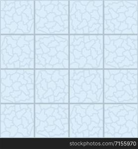 Blue marble ceramic tile seamless pattern. Vector background.