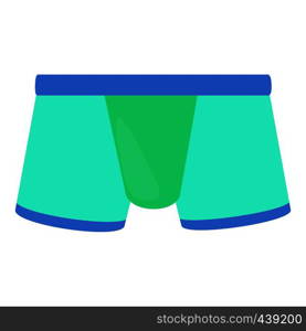 Blue men boxer briefs icon. Cartoon illustration of blue men boxer briefs vector icon for web. Blue men boxer briefs icon, cartoon style