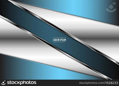 Blue metal technology background vector illustration.