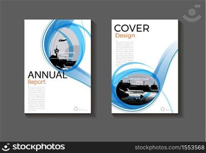 blue modern abstract layout background cover design modern book cover Brochure cover template,annual report, magazine and flyer Vector a4
