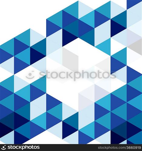Blue modern geometric design template. Vector abstract background