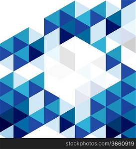 Blue modern geometric design template. Vector abstract background