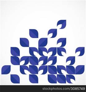 Blue modern geometrical leaf shape background and space for your text, Vector illustration