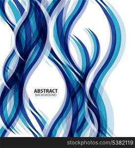 Blue modern geometrical wave abstract background