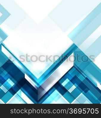 Blue modern glossy geometric absract background template