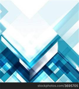 Blue modern glossy geometric absract background template