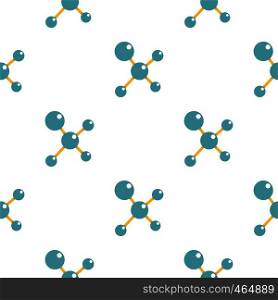 Blue molecule structure pattern seamless flat style for web vector illustration. Blue molecule structure pattern flat