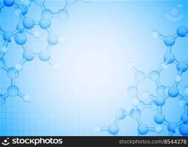 blue molecules background for science and medical healthcare
