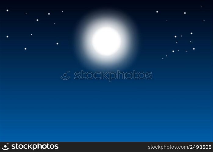 Blue moon stars sky. Astronomy science. Nature landscape. Space background. Vector illustration. stock image. EPS 10.. Blue moon stars sky. Astronomy science. Nature landscape. Space background. Vector illustration. stock image.