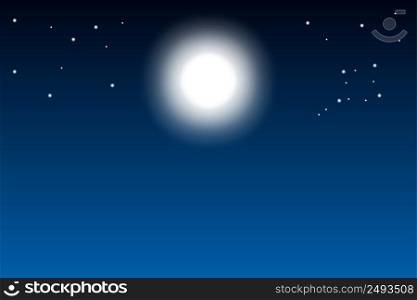 Blue moon stars sky. Astronomy science. Nature landscape. Space background. Vector illustration. stock image. EPS 10.. Blue moon stars sky. Astronomy science. Nature landscape. Space background. Vector illustration. stock image.