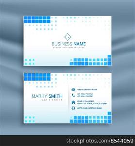 blue mosaic style business card template