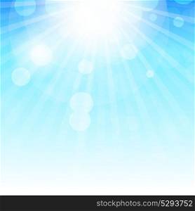 Blue Natural Sunny Background Vector Illustration. EPS10. Natural Sunny Background Vector Illustration
