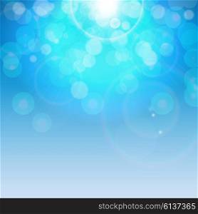 Blue Natural Sunny Background Vector Illustration EPS10. Natural Sunny Background Vector Illustration