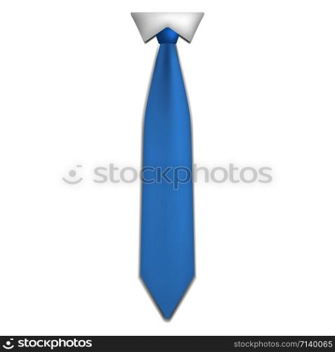 Blue necktie icon. Realistic illustration of blue necktie vector icon for web design isolated on white background. Blue necktie icon, realistic style