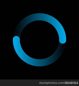 Blue neon circle black background. Neon swirl. Light glowing effect. Vector illustration. EPS 10.. Blue neon circle black background. Neon swirl. Light glowing effect. Vector illustration.