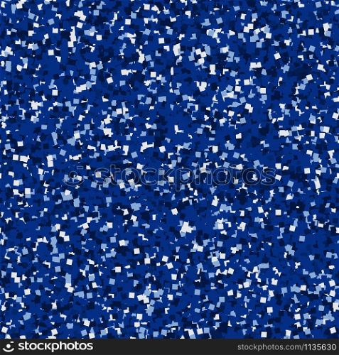 Blue or classic blue color glitter, sparkles, seamless vector pattern for Luxury or Royal Fashion Banners or Presentations. Valentines Day Love Design or Mothers Day Card background. Blue or classic blue color glitter, sparkles seamless pattern