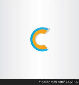 blue orange letter c logotype design